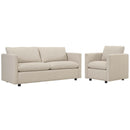 Activate Upholstered Fabric Sofa and Armchair Set
