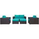 Convene 5 Piece Outdoor Patio Sofa Set