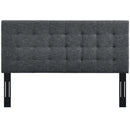 Paisley Tufted Twin Upholstered Linen Fabric Headboard