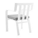 Baxley Stackable Outdoor Patio Aluminum Dining Armchair