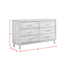 Malibu 6-Drawer Dresser in Walnut