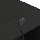 Ridgemont 3PC Occasional Table Set in Black with Grain-Coffee Table & Two End Table