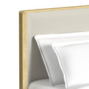 Sylvie UPH Bedroom Set with White Fabric