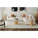 Sylvie Round Coffee Table with White Faux Marble Top and Base