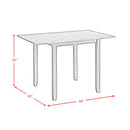 Alex 3PC Dining Set with Drop Leaf Table in Espresso