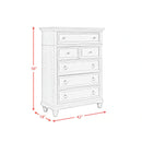 Whit-Ash Bedroom Set with 2 Nightstands in Light Grey