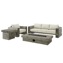 Manteo Rustic Coastal Outdoor Patio Sunbrella� 4 Piece Set