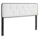 Collins Tufted King Fabric and Wood Headboard