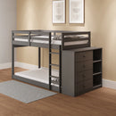 Bunk Bed (T/T) w/4 Drawers & 3 Compartments
