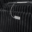 Admiral Loveseat with Console in Masis Black