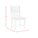 Amherst Dining Side Chair W/Fabric Cushion Side Stretcher Grey Finish (2 Per Pack)