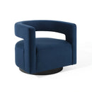 Spin Cutaway Performance Velvet Swivel Armchair