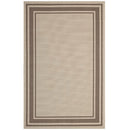 Rim Solid Border 5x8 Indoor and Outdoor Area Rug