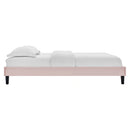 Reign King Performance Velvet Platform Bed Frame