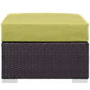 Convene Outdoor Patio Fabric Square Ottoman