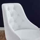 Distinct Tufted Swivel Vegan Leather Office Chair