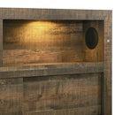 Bailey Bookcase Panel Bedroom Set with 2 Nightstands