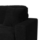 Arizona 7PC Sectional Set with LHF Chaise in Steno Black