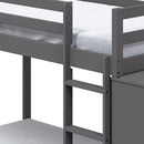 Bunk Bed (T/T) w/4 Drawers & 3 Compartments