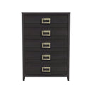 Tobias 5-Drawer Chest in Black