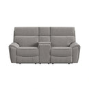 Jackpot P1 Loveseat W/Console in Explore Light Grey