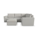Flex 4-Seat Sectional with Wide Arm and Ottoman