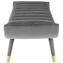 Guess Channel Tufted Performance Velvet Accent Bench