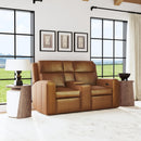 Wyatt Power Reclining Loveseat with Console & Power Headrests & Lumbar - 5000008816 - Michael's Discount Furniture