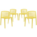 Curvy Dining Chairs Set of 4