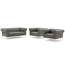 Idyll Tufted Upholstered Leather 3 Piece Set