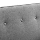 Sheer Upholstered Fabric Loveseat