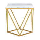 Riko Square End Table W/Gold Metal Leg