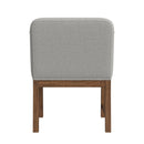 Glinda UPH Chair with Light Grey Fabric in Brown (2 Per Carton)