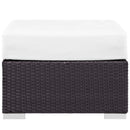 Convene Outdoor Patio Fabric Square Ottoman