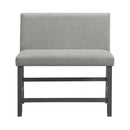 Seneca Counter 3PC Corner Bench with Grey Fabric