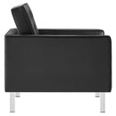 Loft 3 Piece Tufted Upholstered Faux Leather Set