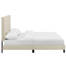 Melanie Twin Tufted Button Upholstered Fabric Platform Bed