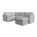 Flex 4-Seat Sectional with Standard Arm and Ottoman - Michael's Discount Furniture