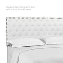 Helena Tufted King and California King Upholstered Linen Fabric Headboard