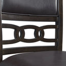 Amherst Standard Height 5PC Dining Set-Table and Four Faux Leather Side Chairs in Walnut
