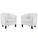 Prospect Channel Tufted Performance Velvet Armchair Set of 2