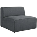 Mingle 5 Piece Upholstered Fabric Armless Sectional Sofa Set