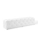 Amour 72" Tufted Button Entryway Faux Leather Bench