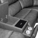 Linden Latitudes Power Reclining Sectional with Power Headrest & Lumbar - Michael's Discount Furniture