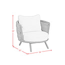 Bali Chairs with Olefin Grey in Dark Grey (2 Per Carton)
