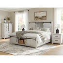 Scott Platform Storage Bedroom Set White Finish