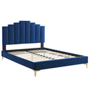 Elise King Performance Velvet Platform Bed