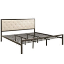 Mia King Fabric Bed