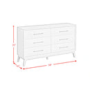 Westland 6-Drawer Dresser in Almond