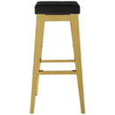 Arrive Gold Stainless Steel Performance Velvet Bar Stool